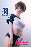 FUDOLL 148cm Dカップ #18ヘッド シリコンヘッド＋TPEボディ 眉毛と睫毛植毛加工あり 等身大リアルラブドール