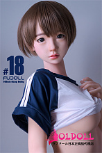 FUDOLL 148cm Dカップ #18ヘッド シリコンヘッド＋TPEボディ 眉毛と睫毛植毛加工あり 等身大リアルラブドール