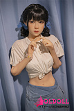 【即納品 日本倉庫発送 3日ぐらい届ける】Sanmu doll 148cm Bカップ #S9ヘッド 髪の毛が植毛あり シリコンヘッド+TPEボディ 等身大リアルドール