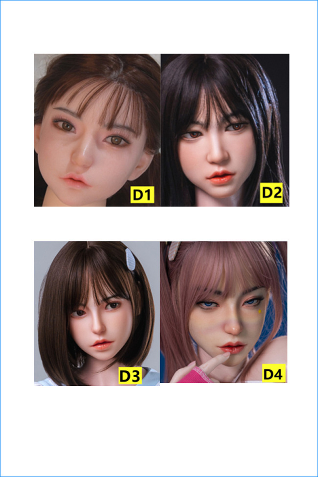 【D工場】Real girl D1/D2/D3/D4/Ｄ5/D6/D7ヘッド シリコンヘッド単品 口開閉機能 リアルな口腔構造あり 等身大リアルラブドール