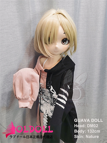 guavadoll（グアバ）番石榴 132cm AAカップ GCO01ヘッド  ビニール（PVC）ヘッド+TPEボディ 1：1 等身大ラブドール ジョイントM16 他社と交換可能 138-150ＣＭのボディに適用 ナチュラル肌色