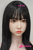Real girl 頭部単体 D2ヘッド単品 口開閉機能付き リアルな口腔構造 軟性シリコン製  頭のみ 職人メイク付き 等身大ラブドール M16ボルト採用 140-170cmのボディに適用