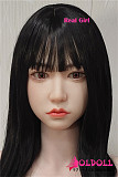 Real girl 頭部単体 D2ヘッド単品 口開閉機能付き リアルな口腔構造 軟性シリコン製  頭のみ 職人メイク付き 等身大ラブドール M16ボルト採用 140-170cmのボディに適用