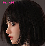 Real girl 頭部単体 D9ヘッド単品  口開閉機能付き リアルな口腔構造 軟性シリコン製 職人メイク付き 頭のみ 等身大ラブドール M16ボルト採用 140-170cmのボディに適用