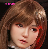 Real girl 頭部単体 D8ヘッド単品  口開閉機能付き リアルな口腔構造 軟性シリコン製 職人メイク付き 頭のみ 等身大ラブドール M16ボルト採用 140-170cmのボディに適用