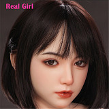 Real girl 頭部単体 D9ヘッド単品  口開閉機能付き リアルな口腔構造 軟性シリコン製 職人メイク付き 頭のみ 等身大ラブドール M16ボルト採用 140-170cmのボディに適用