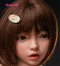 Real girl 頭部単体 D6ヘッド単品  口開閉機能付き リアルな口腔構造 軟性シリコン製 職人メイク付き 頭のみ 等身大ラブドール M16ボルト採用 140-170cmのボディに適用