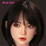 Real girl 頭部単体 D9ヘッド単品  口開閉機能付き リアルな口腔構造 軟性シリコン製 職人メイク付き 頭のみ 等身大ラブドール M16ボルト採用 140-170cmのボディに適用