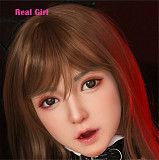 Real girl 頭部単体 D8ヘッド単品  口開閉機能付き リアルな口腔構造 軟性シリコン製 職人メイク付き 頭のみ 等身大ラブドール M16ボルト採用 140-170cmのボディに適用