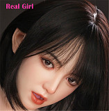 Real girl 頭部単体 D9ヘッド単品  口開閉機能付き リアルな口腔構造 軟性シリコン製 職人メイク付き 頭のみ 等身大ラブドール M16ボルト採用 140-170cmのボディに適用