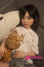 AXBDOLL 110cm バスト平ら  #A169ヘッド 掲載画像がリアルメイク塗装加工あり ロリ系TPEラブドール