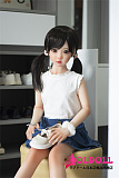 AXBDOLL 110cm バスト平ら  #A10ヘッド 掲載画像がリアルメイク塗装加工あり ロリ系TPEラブドール