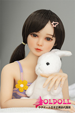 AXBDOLL 人気ヘッドA09 最新ボディ100CM貧乳  口の開閉機能選択可能  掲載画像がリアルメイク塗装加工あり ロリ系等身大TPEラブドール