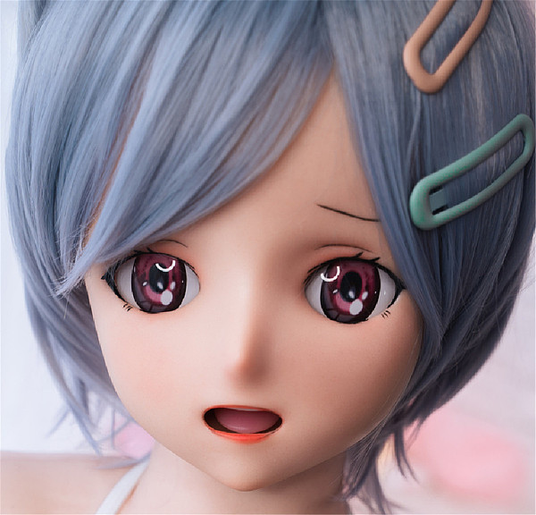 Real girl 頭部単体アニメヘッド#1単品  口開閉機能付き リアルな口腔構造 軟性シリコン製 職人メイク付き 頭のみ 等身大ラブドール M16ボルト採用 140-170cmのボディに適用