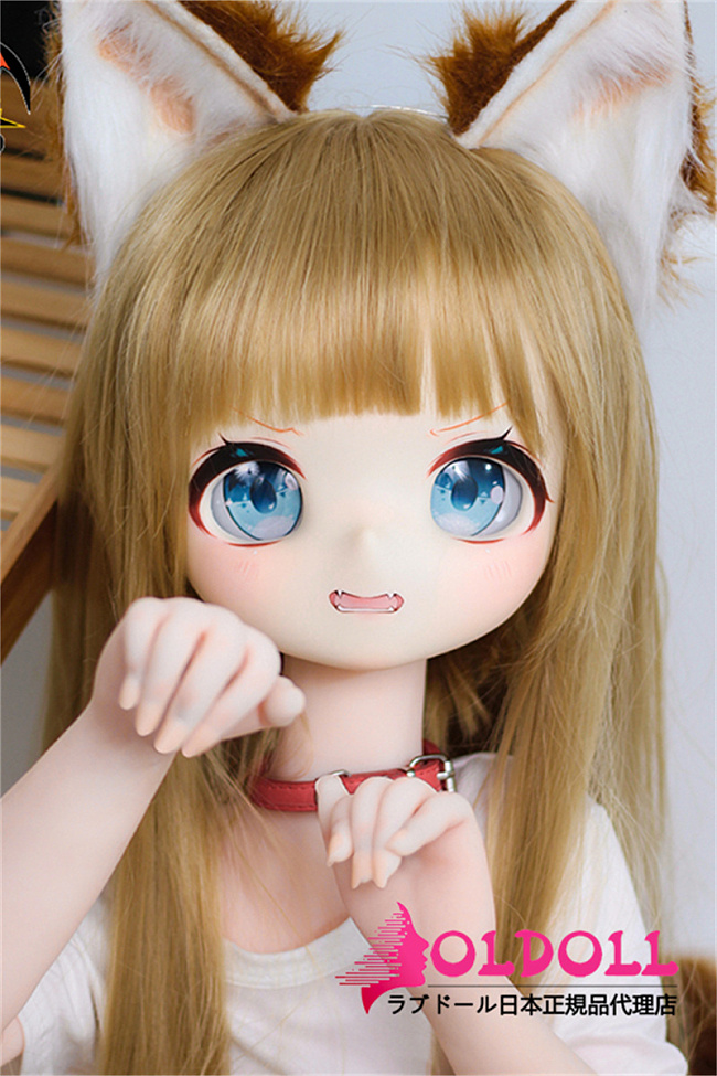 【SRメイク 表情選択可能】MOZU DOLL 121cm 黄豆狐ちゃん ソフトビニール製頭部 TPE製ボディ ラブドール 宣伝画像と同じ制服も付属