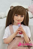 【最新関節指とリアルメイク塗装無料】AXBDOLL 110cm バスト平ら  #ATB21ヘッド 掲載画像がリアルメイク塗装加工あり ロリ系TPEラブドール