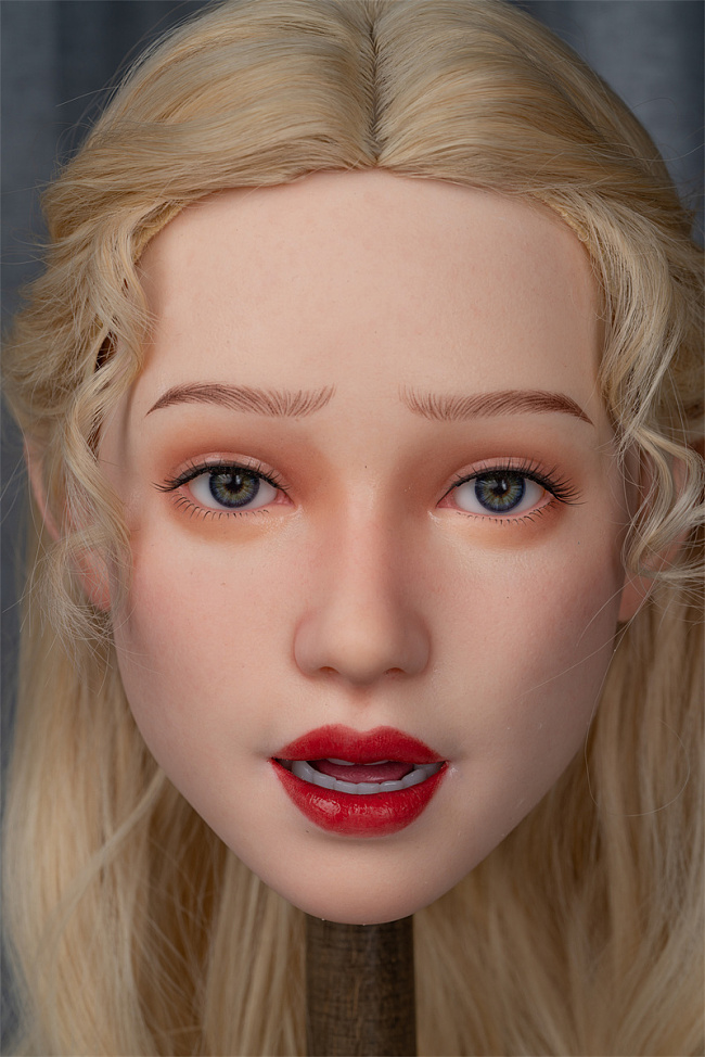 WAXDOLL ヘッド単体 #GE16-2 (151cm-175cmのボディに適用) 開閉機能あり 頭のみ フルシリコン製 等身大リアルラブドール