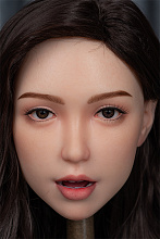 WAXDOLL ヘッド単体 #GE14-1 (151cm-175cmのボディに適用) 開閉機能あり 頭のみ フルシリコン製  等身大リアルラブドール