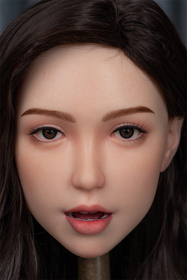 WAXDOLL ヘッド単体 #GE14-1 (151cm-175cmのボディに適用) 開閉機能あり 頭のみ フルシリコン製  等身大リアルラブドール