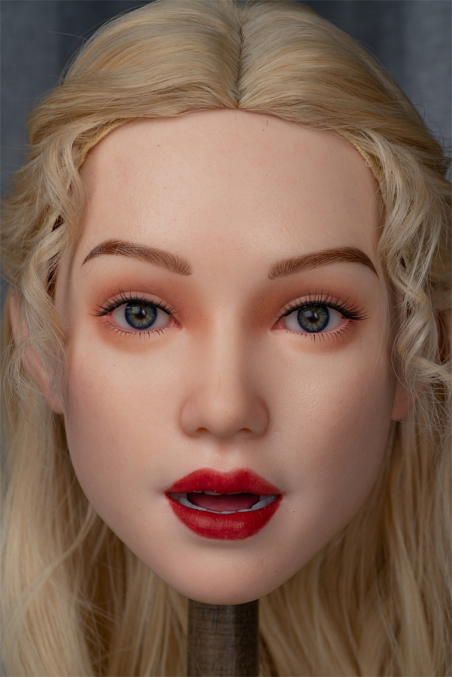 WAXDOLL ヘッド単体 #GE16-1 (151cm-175cmのボディに適用) 開閉機能あり 頭のみ フルシリコン製 等身大リアルラブドール