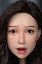 WAXDOLL ヘッド単体 #GE14-2 (151cm-175cmのボディに適用) 開閉機能あり 頭のみ フルシリコン製  等身大リアルラブドール