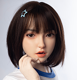 Real girl 頭部単体 D14ヘッド単品  口開閉機能付き リアルな口腔構造 軟性シリコン製 職人メイク付き 頭のみ 等身大ラブドール M16ボルト採用 140-170cmのボディに適用