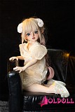 Real girl 100cm 貧乳 羊角ヘッド フルシリコン製等身大リアルラブドール