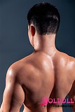 Qita Doll 最新作 シームレスドール 170CM 元さん お口開閉機能付き フルシリコン製 筋肉タイプ 男性ラブドール ペニス一体式 宣伝画像ライトブラウン肌色 等身大リアルドール イケメン