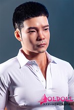 Qita Doll 最新作 シームレスドール 170CM 元さん お口開閉機能付き フルシリコン製 筋肉タイプ 男性ラブドール ペニス一体式 宣伝画像ライトブラウン肌色 等身大リアルドール イケメン