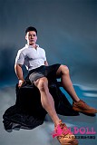 Qita Doll 最新作 シームレスドール 170CM 元さん お口開閉機能付き フルシリコン製 筋肉タイプ 男性ラブドール ペニス一体式 宣伝画像ライトブラウン肌色 等身大リアルドール イケメン