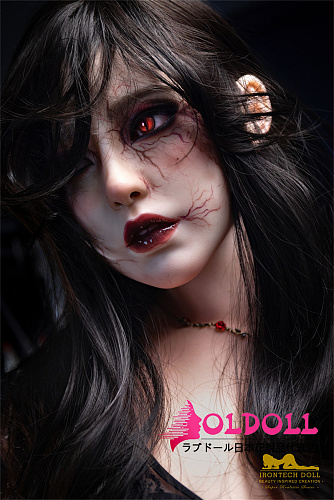【ハロウィンメイク】Irontechdoll 167cm  Dカップ S40ヘッド シリコン製リアルラブドール 塗装加工あり 眉毛と睫毛植毛加工あり  リアルドール 等身大 ダッチワイフ