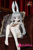 【SRメイク】MOZU DOLL 白兔ヘッド 85cm  ソフトビニール製頭部 TPE製ボディコスプレ ラブドール 宣伝画像と同じ制服も付属