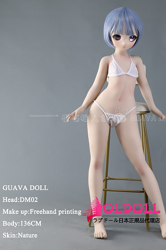 guavadoll（グアバ）番石榴 136cm AAカップ D0M02ヘッド  ビニール（PVC）ヘッド+TPEボディ 1：1 等身大ラブドール ジョイントM16 他社と交換可能 138-150ＣＭのボディに適用 ナチュラル肌色