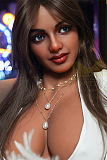Irontechdoll 159cm GカップPlus  S27ヘッド  シリコンヘッド+TPEボディdark tanned肌色 リアルラブドール 塗装加工あり 眉毛と睫毛植毛加工あり  リアルドール 等身大 ダッチワイフ