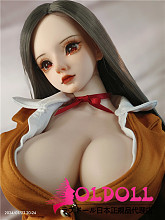 Mini Doll ミニドール  60cm 巨乳（60p）コスプレ-監獄学園-会长ちゃん ソフトビニール製ヘッド+シリコン製ボディ  軽量化 収納が便利 使いやすい 普段は鑑賞用 小さいラブドール 女性素体 フィギュア cosplay