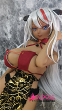 Mini Doll ミニドール  60cm 巨乳（60p）魔族女王ちゃん 小麦色肌色 ソフトビニール製ヘッド+シリコン製ボディ  軽量化 収納が便利 使いやすい 普段は鑑賞用 小さいラブドール 女性素体 フィギュア cosplay