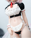 Mini Doll ミニドール 60cm  美少女戦士野丽（yeli）シリコン製ドール pvcビニール材料ヘッド 軽量化 1.8kg 収納が便利 使いやすい 普段は鑑賞用 小さいラブドール 女性素体 フィギュア cosplay