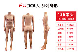 FUDOLL TPE製ボディ単体  136cm-168cm等身大リアルラブドールＭ16ボルト