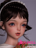 最新技術【フェイシャルEX】機能付き選択可能 Sanhui doll シームレス 105cm Bカップ ＃3ヘッド フルシリコン製ラブドール ミニドール