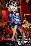 guavadoll（グアバ）番石榴 150cm Dカップ DM04(芙宁娜)ヘッド  ビニール（PVC）ヘッド+TPEボディ 1：1 等身大ラブドール ジョイントM16 他社と交換可能 138-150ＣＭのボディに適用 ナチュラル肌色