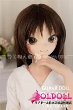guavadoll（グアバ）番石榴 150cm Aカップ +DM04橘爱丽丝ヘッド  ビニール（PVC）ヘッド+TPEボディ 1：1 等身大ラブドール ジョイントM16 他社と交換可能 138-150ＣＭのボディに適用 ナチュラル肌色