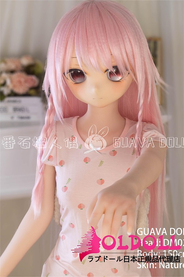 guavadoll（グアバ）番石榴 150cm Aカップ DM02(ピンクウィッグ)ヘッド  ビニール（PVC）ヘッド+TPEボディ 1：1 等身大ラブドール ジョイントM16 他社と交換可能 138-150ＣＭのボディに適用 ナチュラル肌色