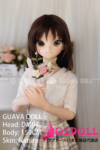 guavadoll（グアバ）番石榴 150cm Aカップ +DM04橘爱丽丝ヘッド  ビニール（PVC）ヘッド+TPEボディ 1：1 等身大ラブドール ジョイントM16 他社と交換可能 138-150ＣＭのボディに適用 ナチュラル肌色