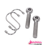 【即納・日本国内在庫品・送料無料】TPEラブドール ドール保管用専用吊り下げ金具 フックとボルト 頭部用とボディ用2点セット m16タイプ