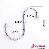 【即納・日本国内在庫品・送料無料】TPEラブドール ドール保管用専用吊り下げ金具 フックとボルト 頭部用とボディ用2点セット m16タイプ