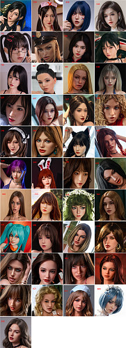 orange in シリコンドール ヘッド単品 口開閉機能付き M16ボルト採用