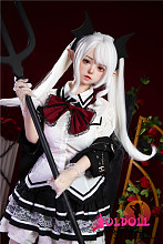 【 宣伝画像リアル皮膚メイク付き】SHEDOLL 148cm Cカップ 朵朵2.0（duoduo）シリコンヘッド+tpeボディ口開閉機能付き 等身大リアルラブドール