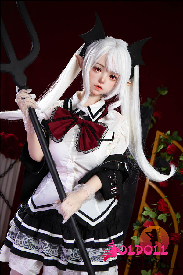 【 宣伝画像リアル皮膚メイク付き】SHEDOLL 148cm Cカップ 朵朵2.0（duoduo）シリコンヘッド+tpeボディ口開閉機能付き 等身大リアルラブドール