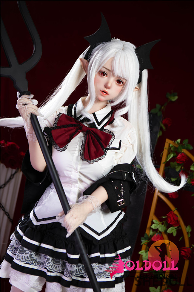【 宣伝画像リアル皮膚メイク付き】SHEDOLL 148cm Cカップ 朵朵2.0(duoduo)シリコンヘッド+tpeボディ口開閉機能付き 等身大リアルラブドール