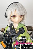 アニメドール guavadoll（グアバ）番石榴 145cm Aカップ 少女DM02ヘッド  ビニール（PVC）ヘッド+TPEボディ 1：1 等身大ラブドール ジョイントM16  ナチュラル肌色